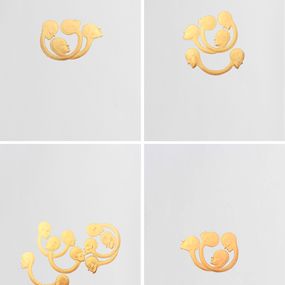 Painting, Set of 4 Presence. From The Golden Ex-voto Series, Almo