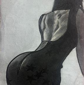 Painting, La petite robe noire, Ayoka Zahir