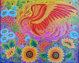 Peinture, L'arrivée de l'Oiseau de Feu, Marguerite Maliuga