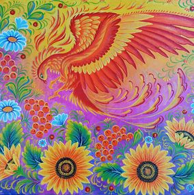 Gemälde, L'arrivée de l'Oiseau de Feu, Marguerite Maliuga