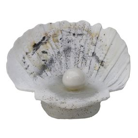 Sculpture, Coquille - Pâte de verre avec "noix" soufflée composée en 2 éléments, Christian Lutz