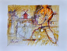 Painting, Paris, Moulin Rouge La Goulue, Aimé Venel