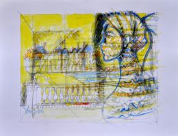 Painting, Paris, Profil au jardin du Luxembourg, Aimé Venel
