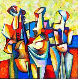 Peinture, Musician with a Girls, Muraz Martirosyan