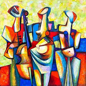 Gemälde, Musician with a Girls, Muraz Martirosyan
