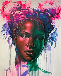 Gemälde, Purple Haze, Rene Rikkelman