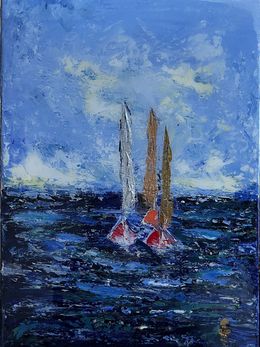 Gemälde, O mon Bateau, Sylvie Pulur