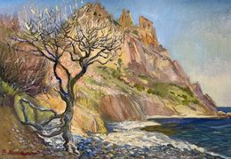 Gemälde, View of the rocky coast, Mishurovsky Victor