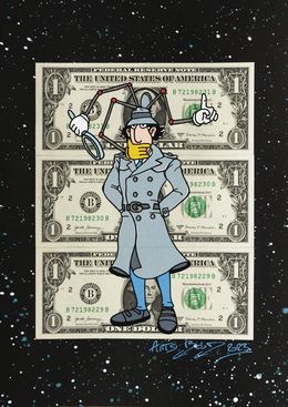 Gemälde, Inspecteur Gadget - série personnage iconique sur billets de 1 dollar, Artsboud
