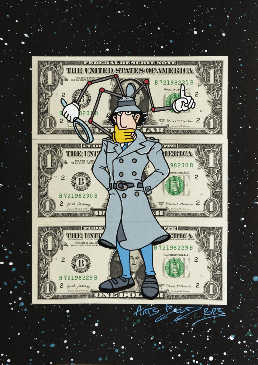 Artsboud, Inspecteur Gadget - série personnage iconique sur billets de 1 dollar Artsboud, Inspecteur Gadget - série personnage iconique sur billets de 1 dollar