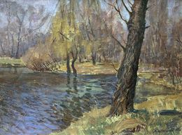 Painting, Spring in the hydropark, Mishurovsky Victor
