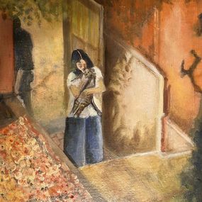 Gemälde, L'étreinte au clair d'ombre, Lisbeth Buonanno