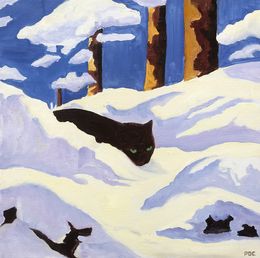 Gemälde, Les yeux du chat, Odile Pinto-Corbin