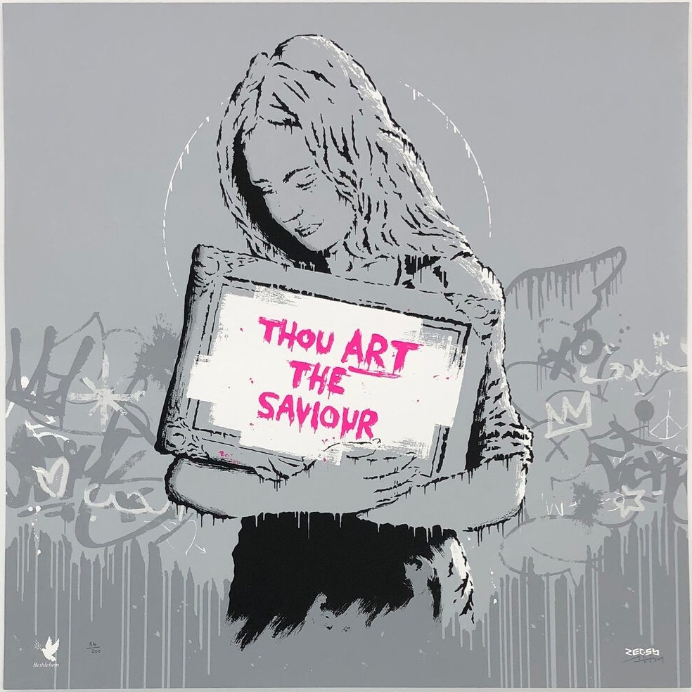 Zedsy, Saviour (hand signed screen print) Zedsy, Saviour (hand signed screen print)