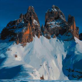 Gemälde, Cime di Lavaredo at Sunset - Dolomites, Marco Barberio