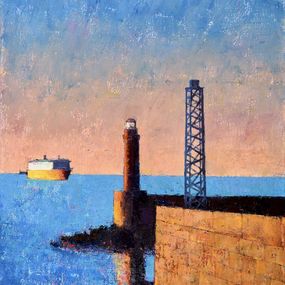Gemälde, L'arrivée au port, Miguel Nunez Rauschert