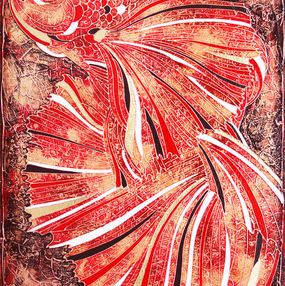 Gemälde, The red fightning fish, Zianko Vasili