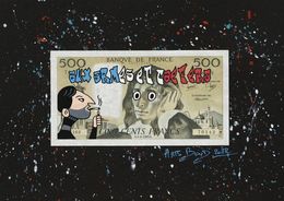 Gemälde, Gainsbourg, aux armes et caetera - série personnage iconique sur billet de 500 francs, Artsboud