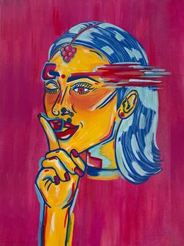 Peinture, Shh you talk too much, Dhikshadesigns