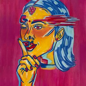 Gemälde, Shh you talk too much, Dhikshadesigns