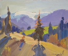 Gemälde, Carpathian Mountains in Sunny Contre, Alexander Shandor