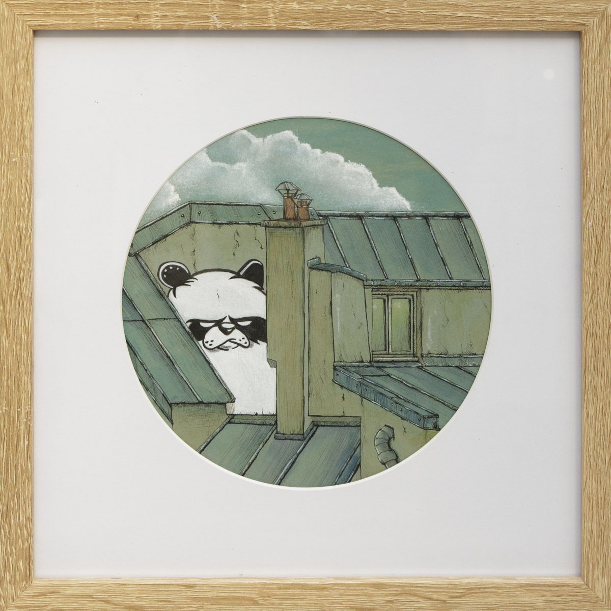 Eddy Josse, Toits Panda - paysage figuratif toits urbains Eddy Josse, Toits Panda - paysage figuratif toits urbains