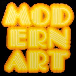 Peinture, Neon Yellow Modern Art (large original painting), Ben Eine