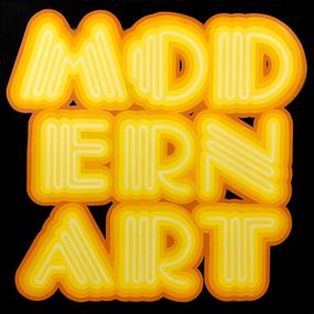 Painting, Neon Yellow Modern Art (large original painting), Ben Eine