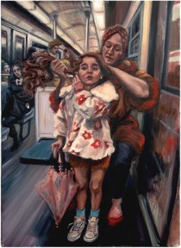 Peinture, Histoire de règles et de cheveux, Sandrine Stoïanov