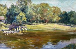 Painting, In the summer park, Mishurovsky Victor