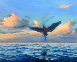 Painting, Black Door 29. Icarus., Garry Arzumanyan