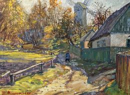 Painting, Windmill in the city, Mishurovsky Victor