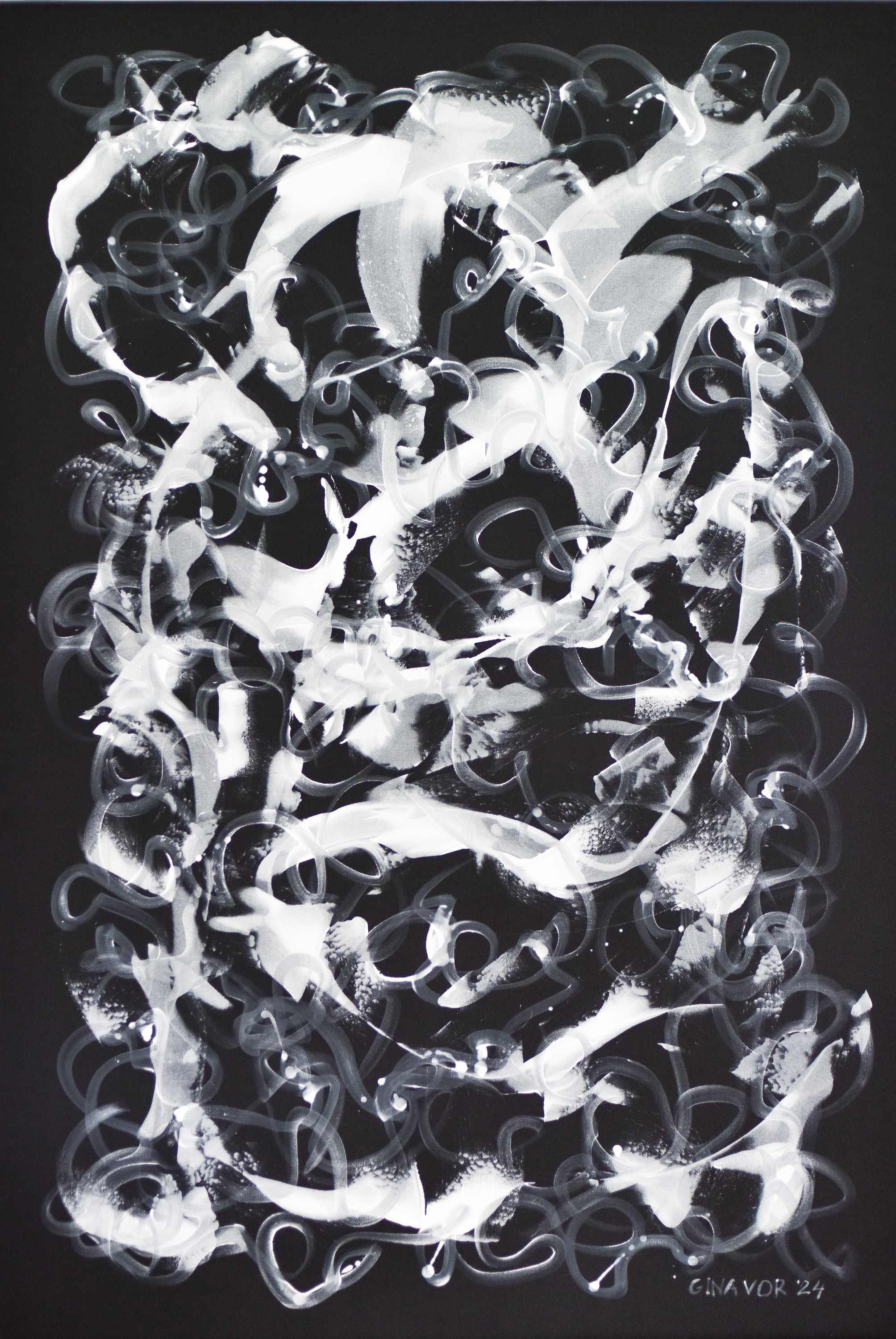 Gina Vor, Black And White Abstract No. 4 Gina Vor, Black And White Abstract No. 4