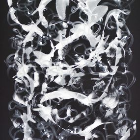 Gemälde, Black And White Abstract No. 4, Gina Vor