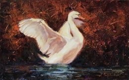 Gemälde, White bird, Alisa Onipchenko-Cherniakovska