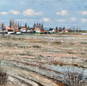 Gemälde, Le grand friche devant Hérouville Ref CPBD1046, Lucien Gondret