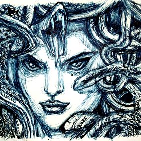 Fine Art Drawings, Medusa 2, Lucio Forte