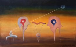Painting, Hidden thoughts are leaking out, Vladimir Kolosov