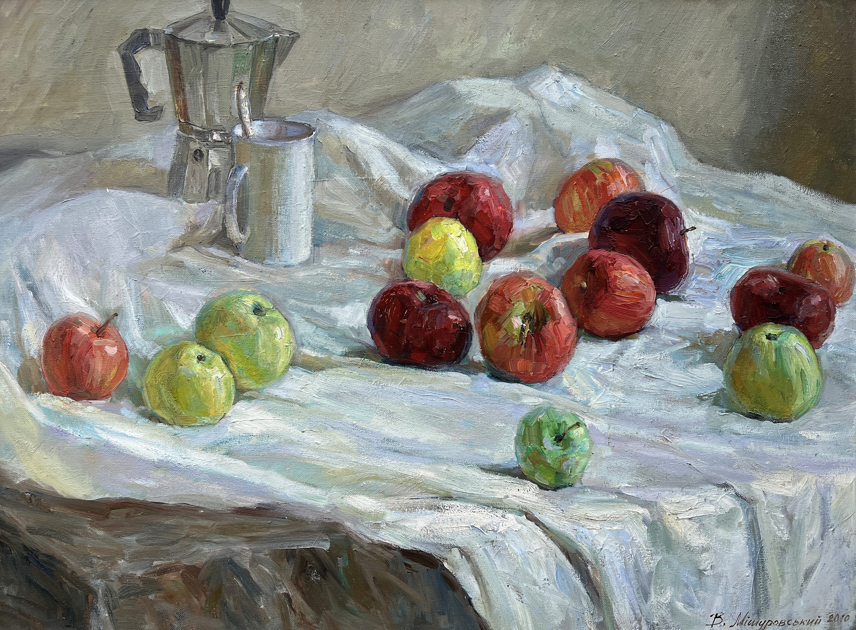 Mishurovsky Victor, Still life with apples Mishurovsky Victor, Still life with apples