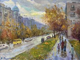 Painting, Autumn in the city, Mishurovsky Victor