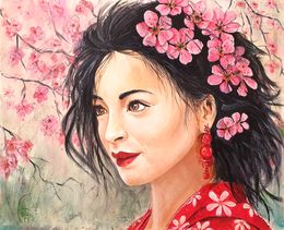 Peinture, La belle de Kyoto, Bruno Feitussi