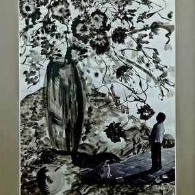 Gemälde, Black and white life - interior landscape, Lilya Volskaya