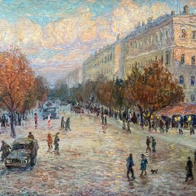 Peinture, Evening city, Mishurovsky Victor