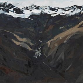 Peinture, The village, emptiness, and mountains, Araceli Rodas
