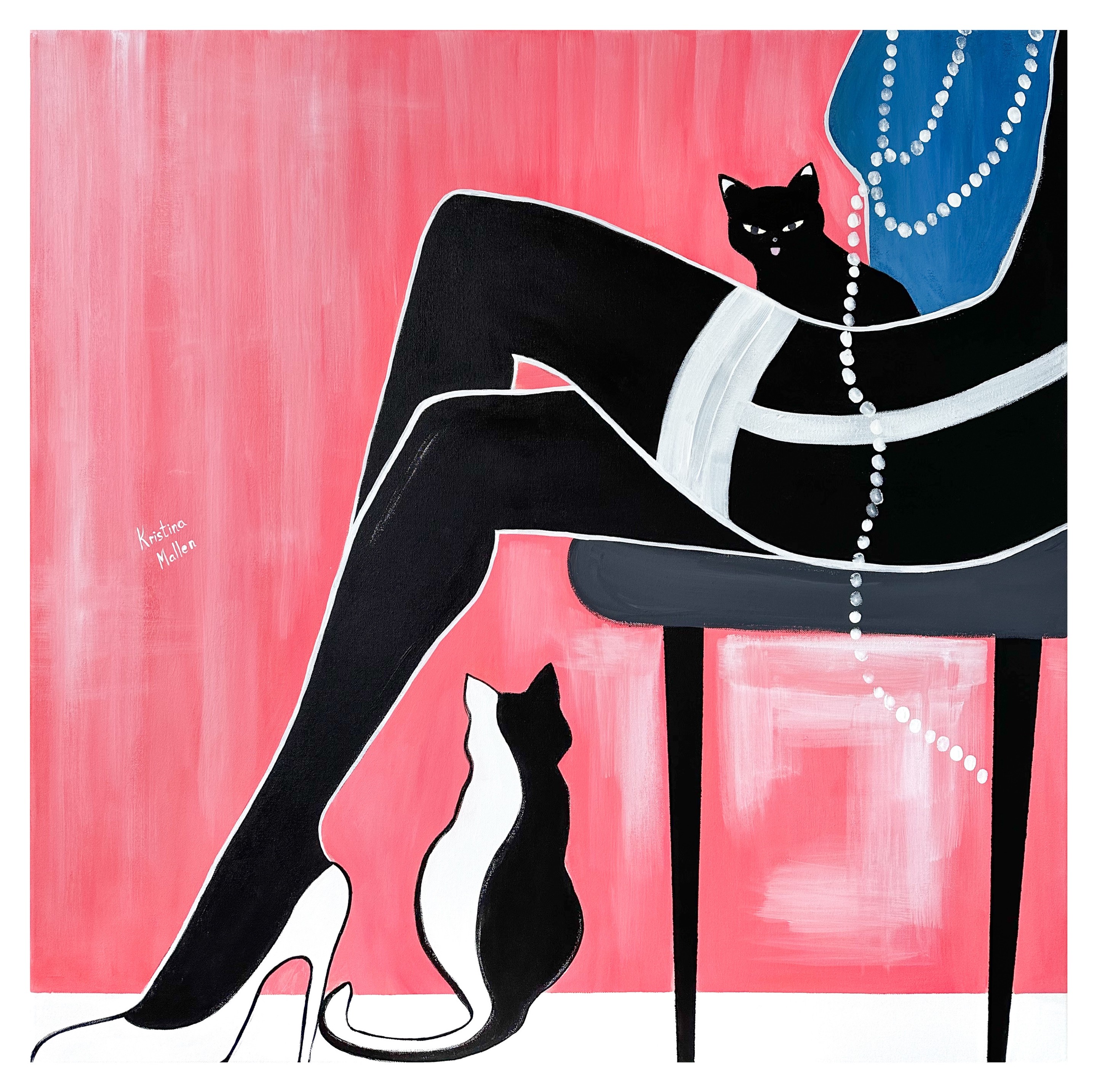 Kristina Mallen, Jealous Cats (Giclée Print) Kristina Mallen, Jealous Cats (Giclée Print)