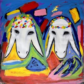 Peinture, Bride and Groom, Menashe Kadishman