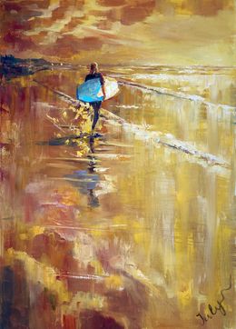 Gemälde, Sunset for Surfing, July Kinart (Prykina)