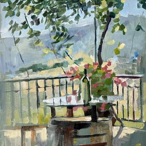 Gemälde, View of the mountains from winery in Cyprus, July Kinart (Prykina)
