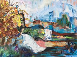 Painting, Urban Reverie, Mariam Qureshi