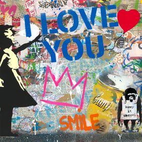 Peinture, Balloon Girl with Banksy Monkey, Mr Brainwash
